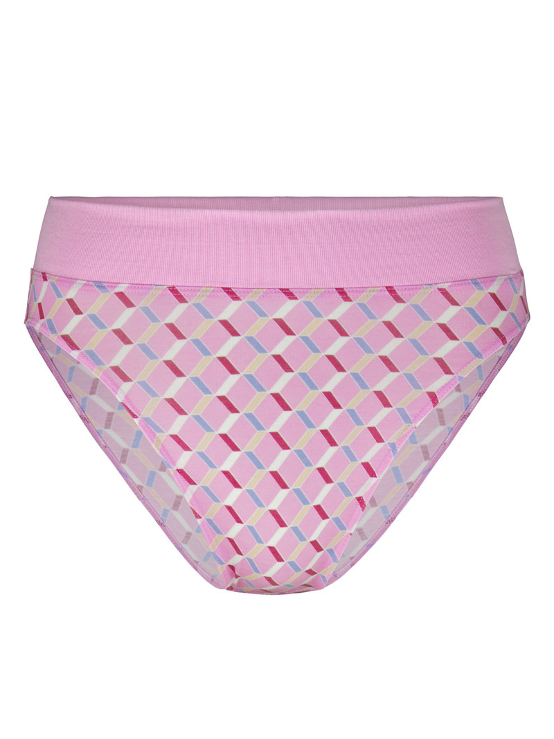 Bubble Gum Pink Calida Elastic Trend Brief, High Waist Women Underwear | JAZFE-1450