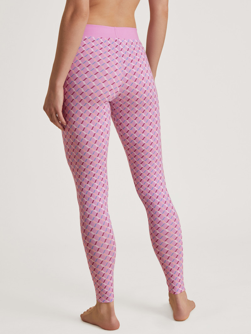 Bubble Gum Pink Calida Elastic Trend Leggings Women Yoga | YPZFN-5329