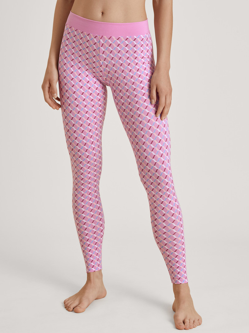 Bubble Gum Pink Calida Elastic Trend Leggings Women Yoga | YPZFN-5329