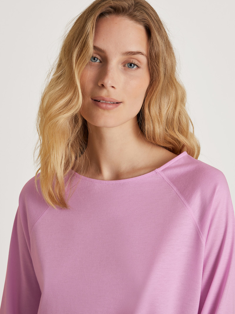 Bubble Gum Pink Calida Favourites Harmony Shirt 3/4 Sleeve Women Loungewear | NTSWH-0439