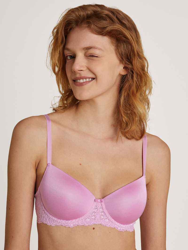 Bubble Gum Pink Calida Sensual Secrets Underwired T-shirt Bra With Padding Women Underwear | BCKOL-6314