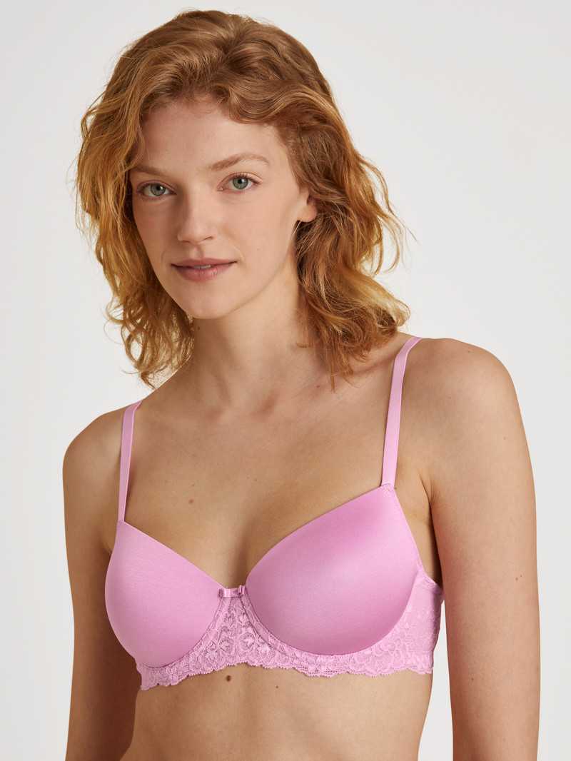 Bubble Gum Pink Calida Sensual Secrets Underwired T-shirt Bra With Padding Women Underwear | BCKOL-6314