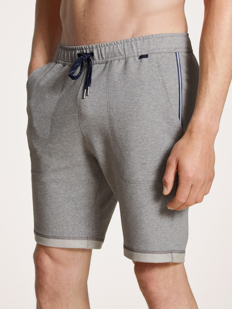 Carbon Melé Calida Remix Basic Lounge Bermudas Men Loungewear | MQOCY-7413