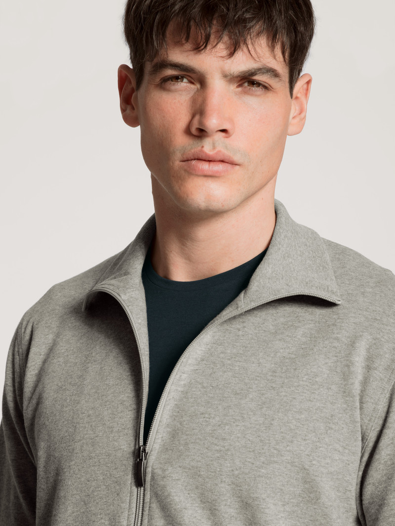 Carbon Melé Calida Remix Basic Lounge Jacket Men Loungewear | GEJPI-5906