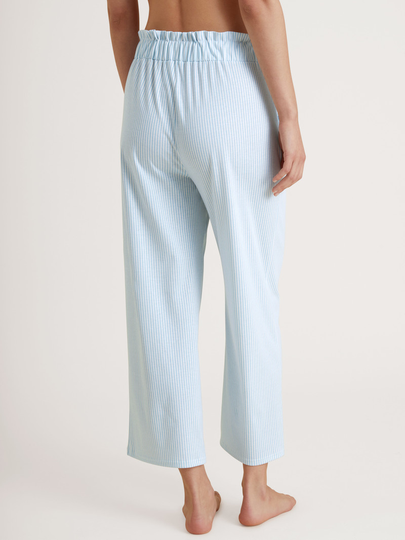 Cascade Blue Calida Amalfi Journey 7/8 Pants With Paperbag Waistband Women Sleepwear | BPZVW-5740