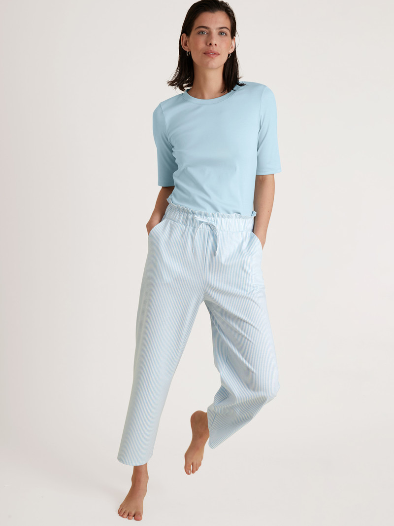 Cascade Blue Calida Amalfi Journey Shirt Short Sleeve Women Sleepwear | CULJQ-8237