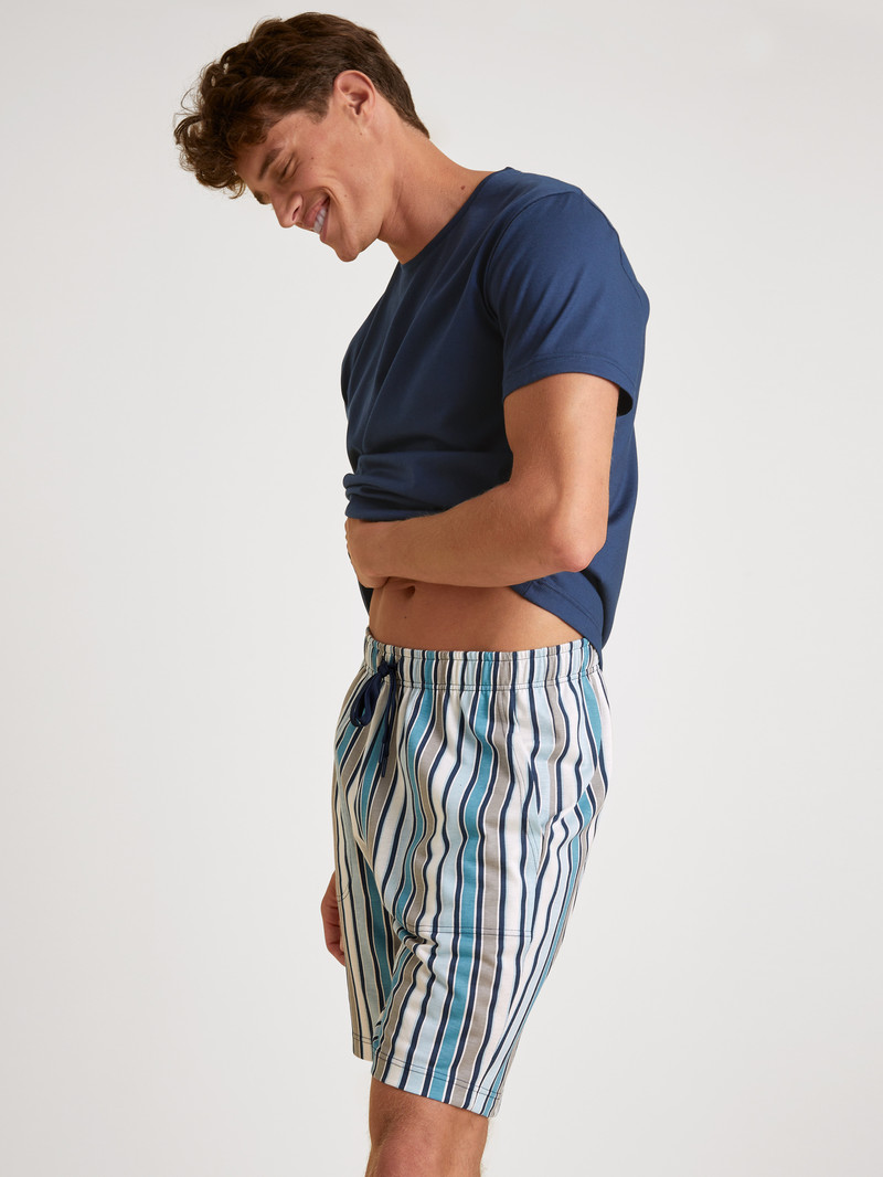 Cascade Blue Calida Rmx Sleep Journey Bermudas Men Sleepwear | PKYEH-6152