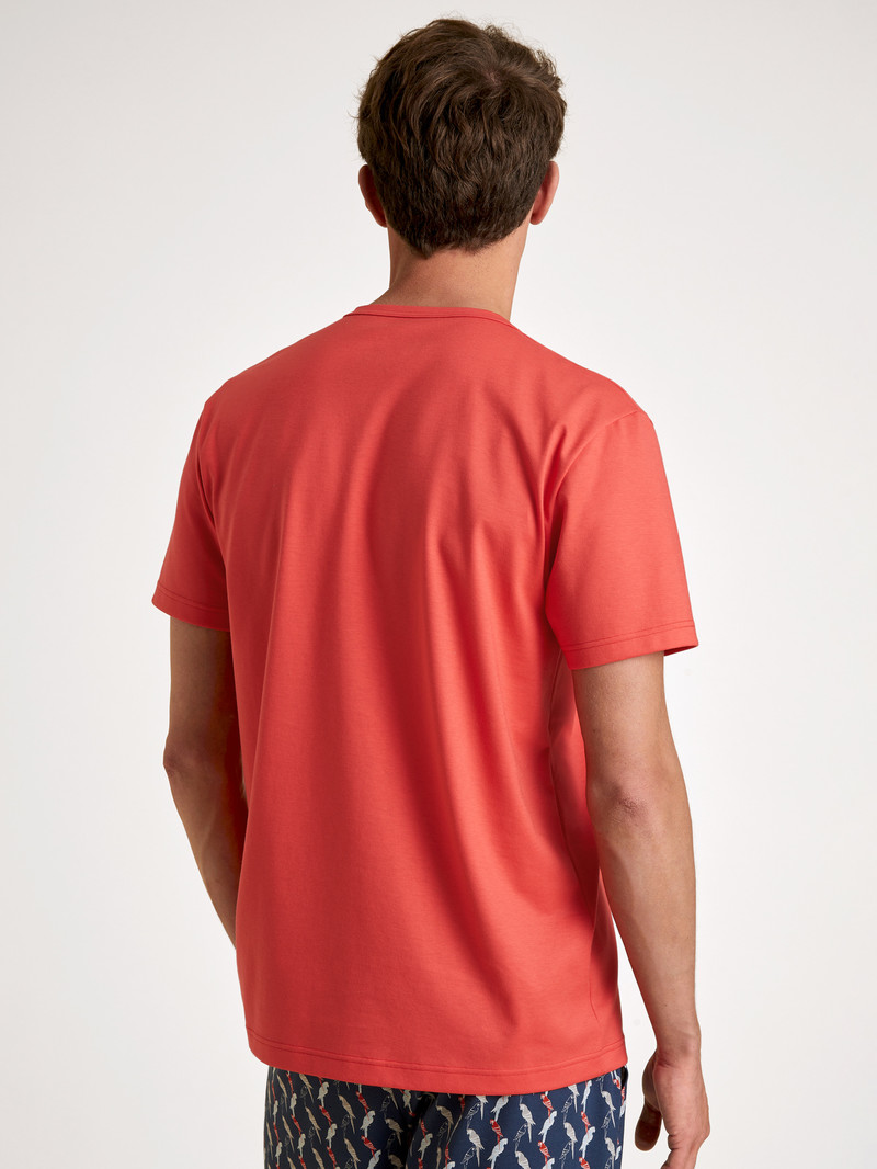 Cayenne Red Calida Rmx Sleep Time Off T-shirt Men Summer Outfits | OTGAE-5140