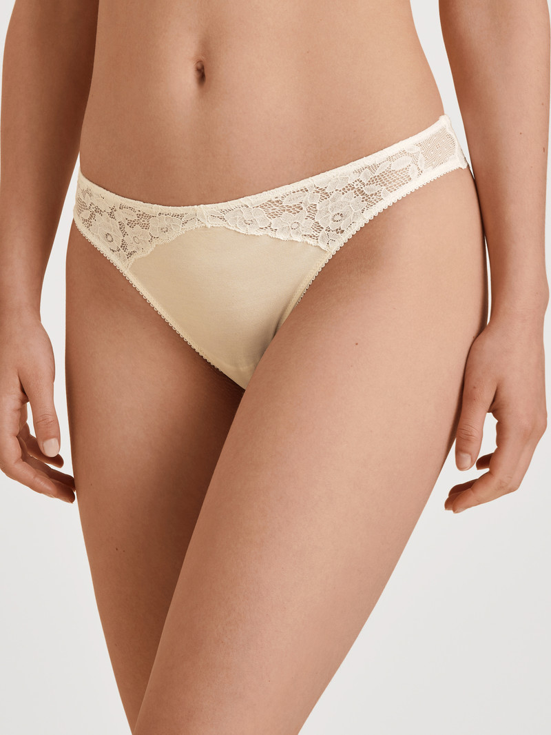 Charm Cream Calida Circular Romance String, Cradle To Cradle Certified® Women Underwear | IRPZM-9863