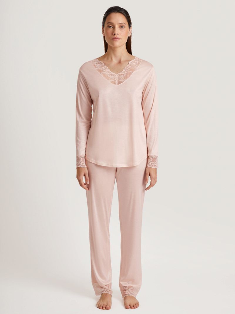 Creole Pink Calida Lace Nights Pyjama Women Sleepwear | OTVQA-6153