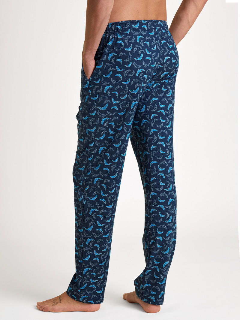 Danube Blue Calida Rmx Sleep Leisure Pants Men Sleepwear | DZMIK-3547