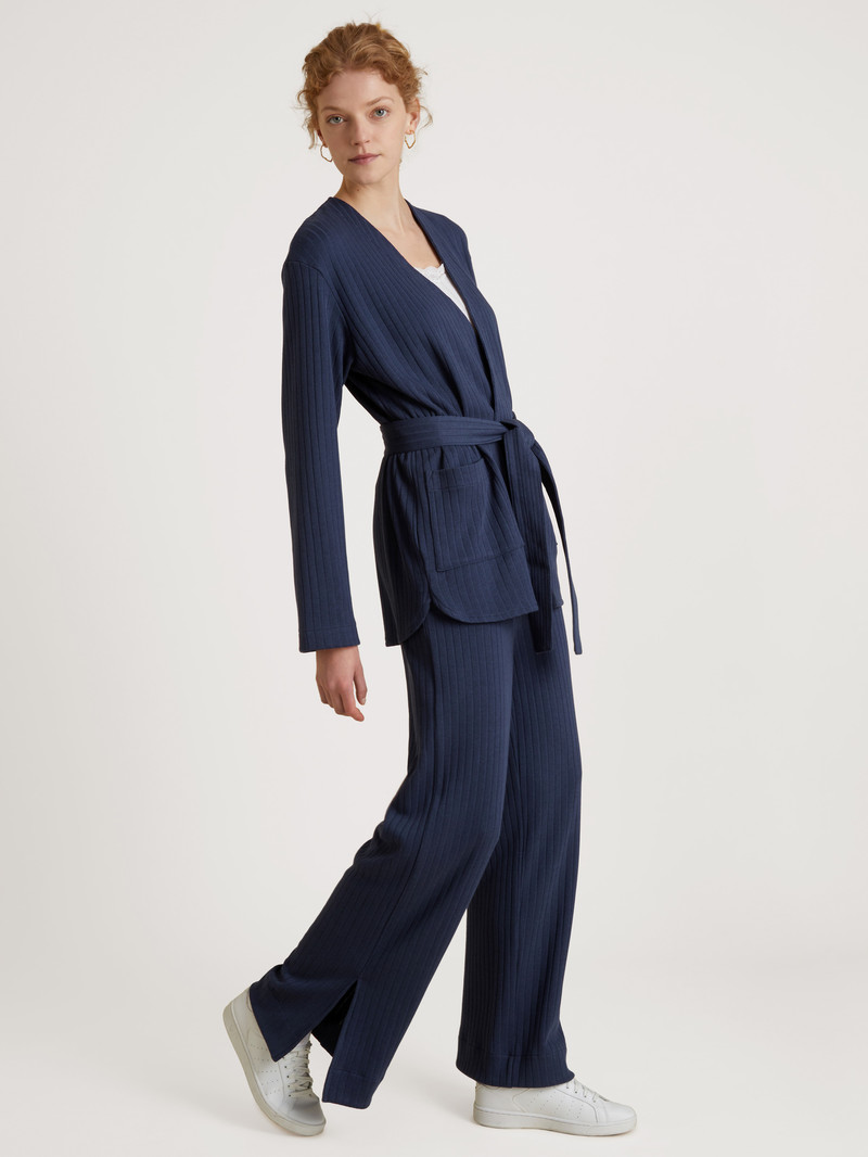 Dark Blue Calida Lounge Harmony Pants Women Loungewear | HFKGQ-7329