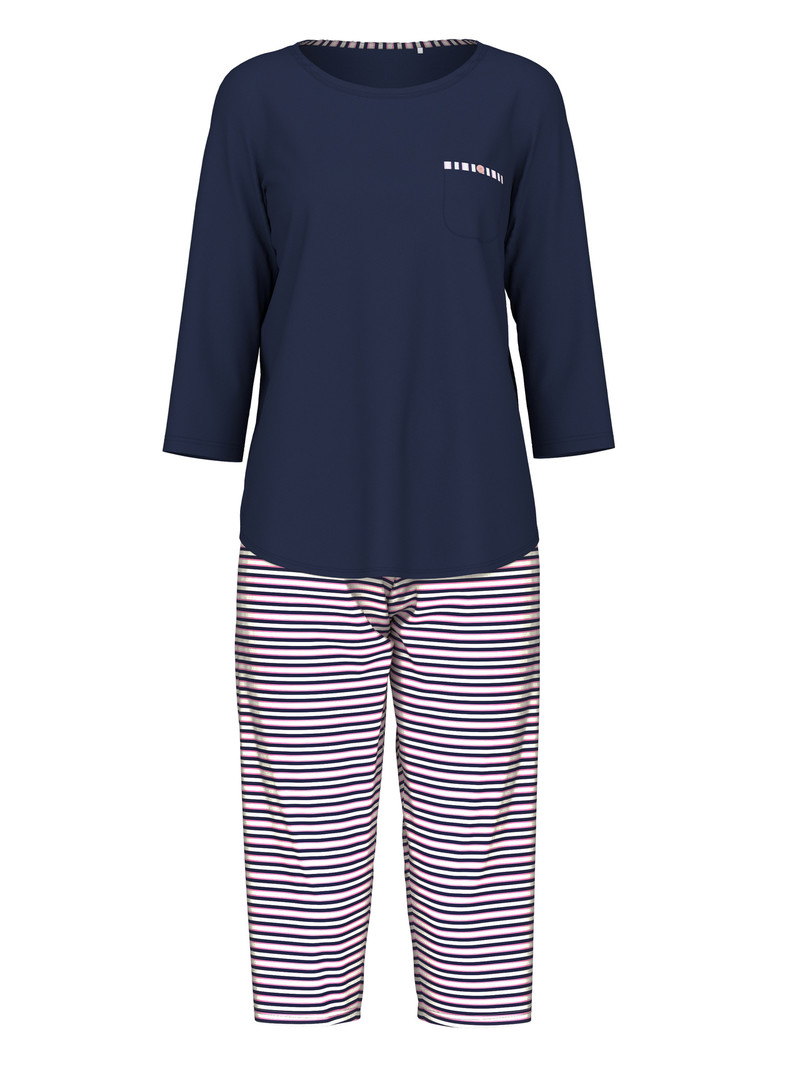 Dark Blue Calida Sweet Dreams 3/4 Pyjama Women Sleepwear | BMJYW-5871