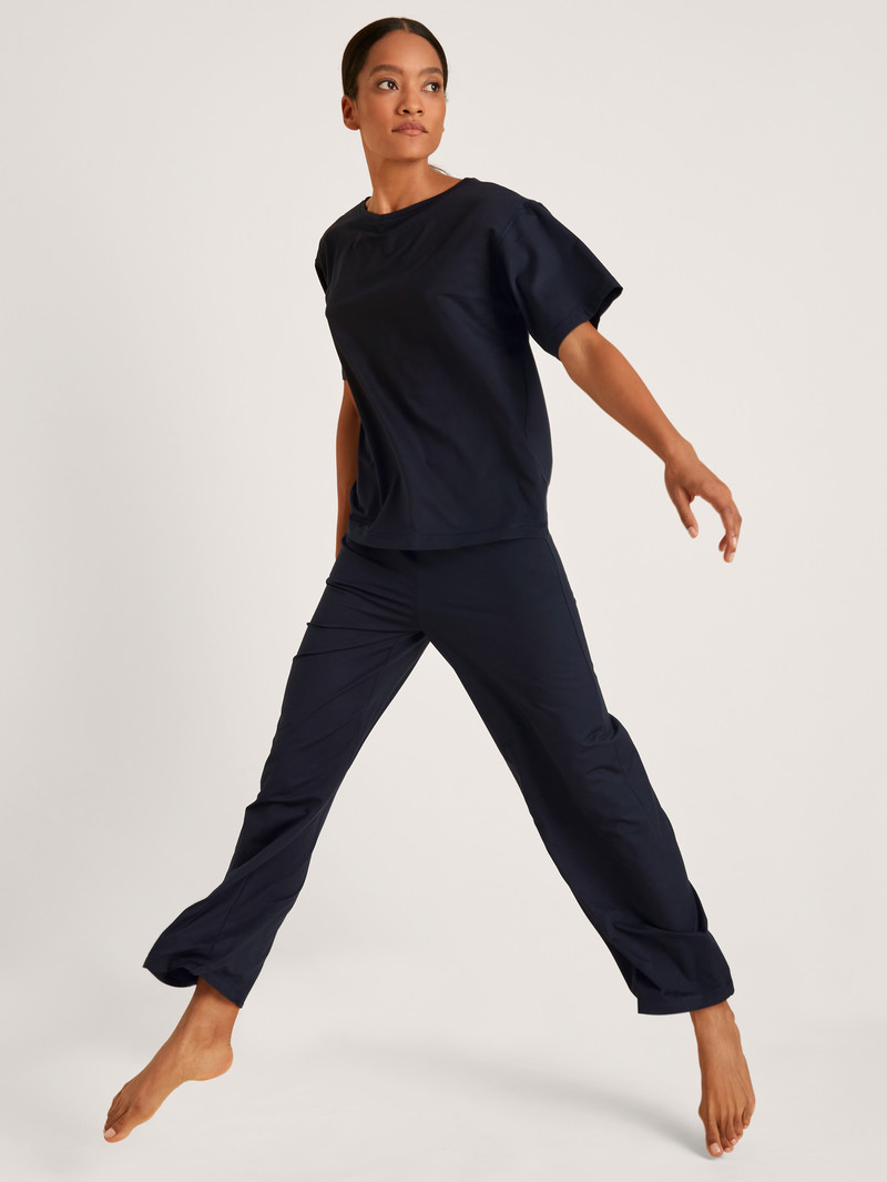 Dark Lapis Blue Calida Dsw Balancing Shirt Short Sleeve Women Deepsleepwear | LGVSB-4809