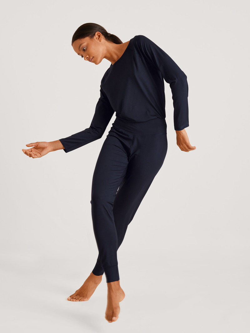 Dark Lapis Blue Calida Dsw Balancing Shirt Long-sleeve Women Deepsleepwear | NARVF-9034