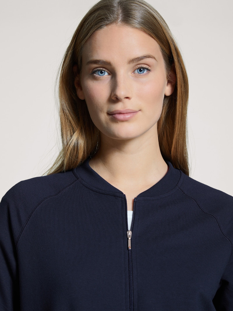 Dark Lapis Blue Calida Favourites Lounge Jacket Women Loungewear | HWPOC-4206