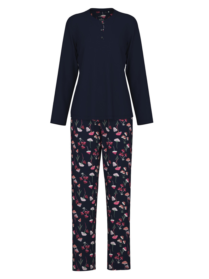 Dark Lapis Blue Calida Midnight Mushrooms Pyjama Women Sleepwear | WTEYC-0973