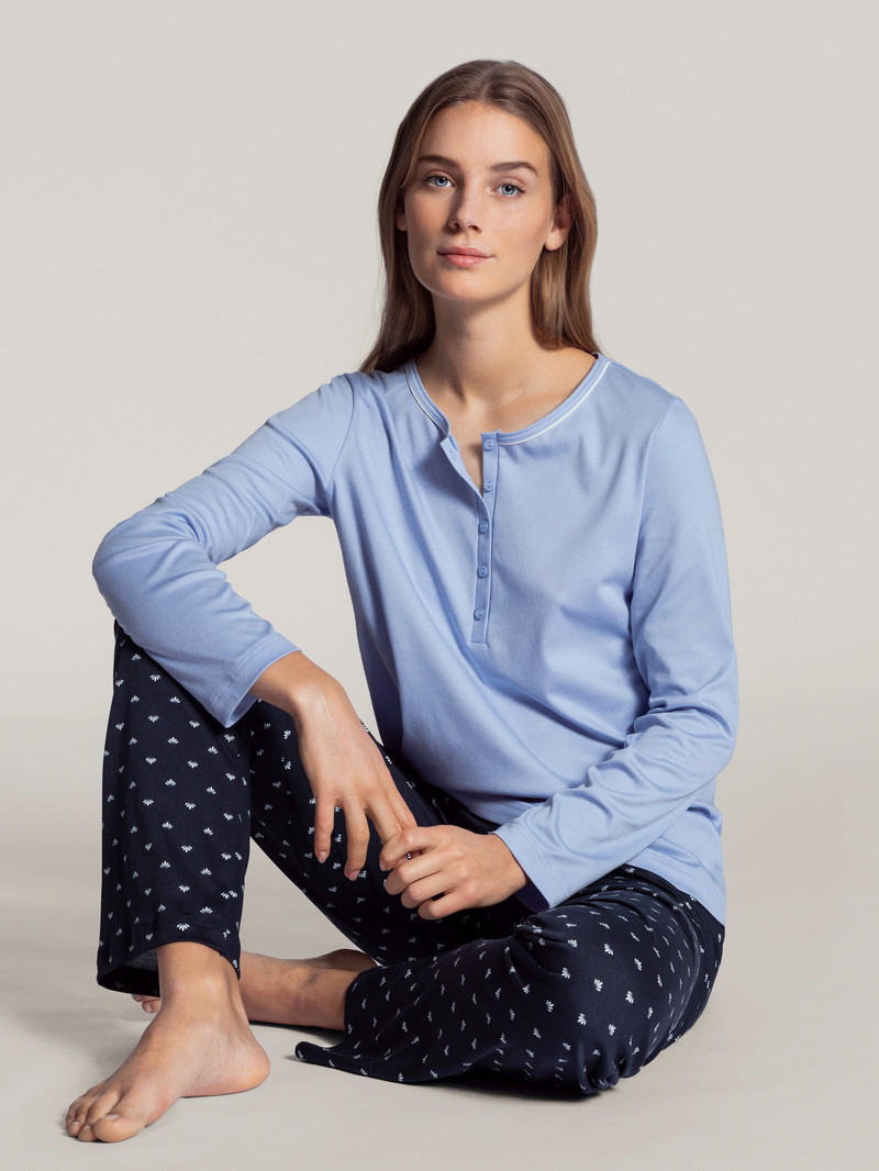 Dark Lapis Blue Calida Night Lovers Pyjama Women Sleepwear | MHQGY-0635