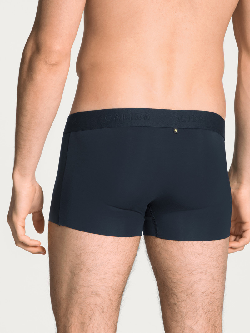 Dark Sapphire Calida Clean Line Boxer Brief With Elastic Waistband Men Underwear | JGPBX-8042