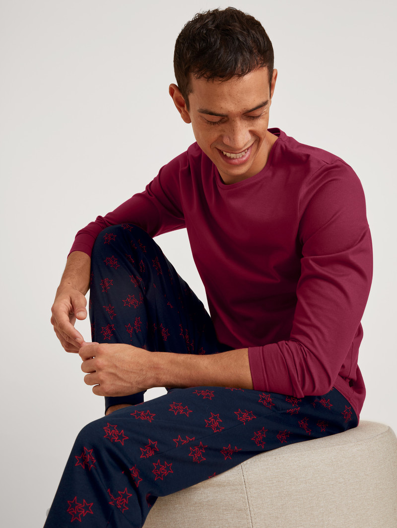 Dark Sapphire Calida Family & Friends Pants Men Sleepwear | EWDPM-4197