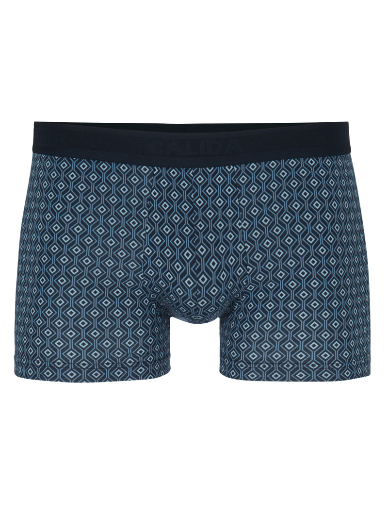 Dark Sapphire Calida Grafic Cotton Boxer Brief Men Underwear | UYAID-0687