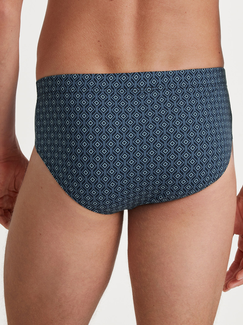 Dark Sapphire Calida Grafic Cotton Brief Men Underwear | JUAZK-7186