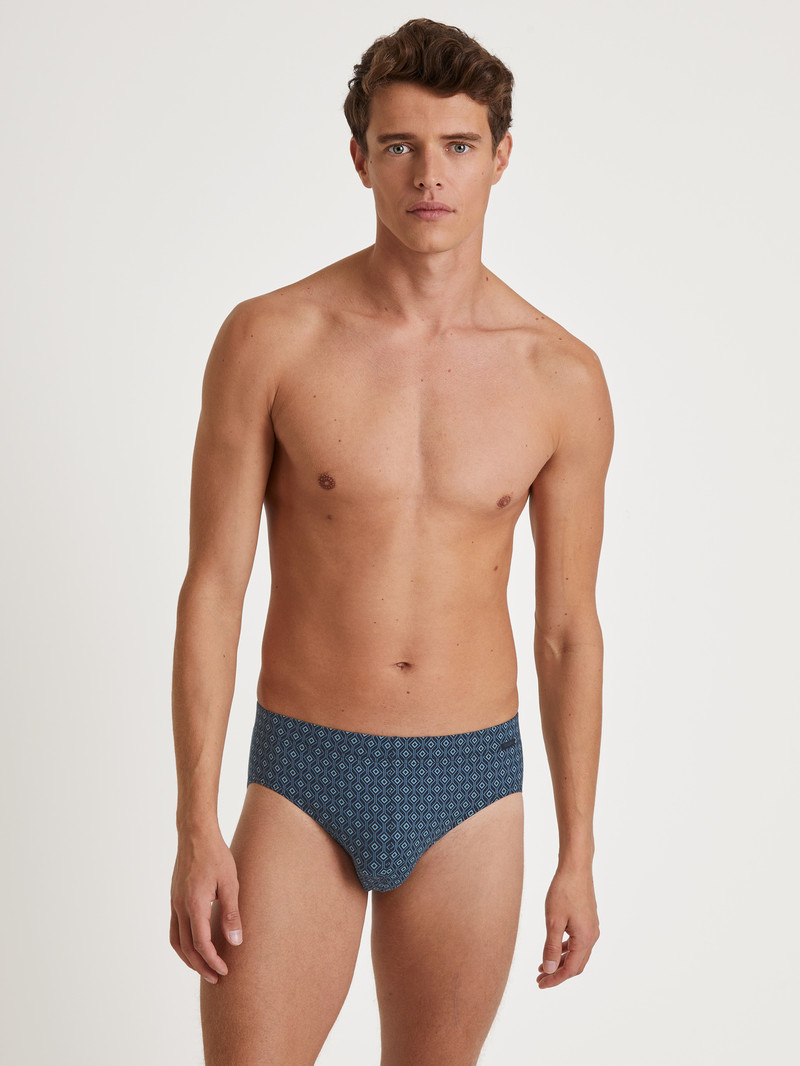 Dark Sapphire Calida Grafic Cotton Brief Men Underwear | JUAZK-7186