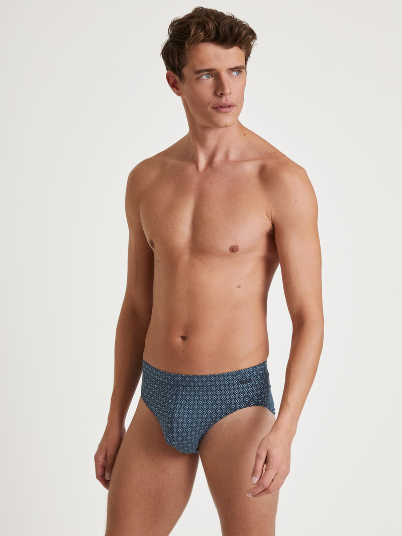 Dark Sapphire Calida Grafic Cotton Brief Men Underwear | JUAZK-7186