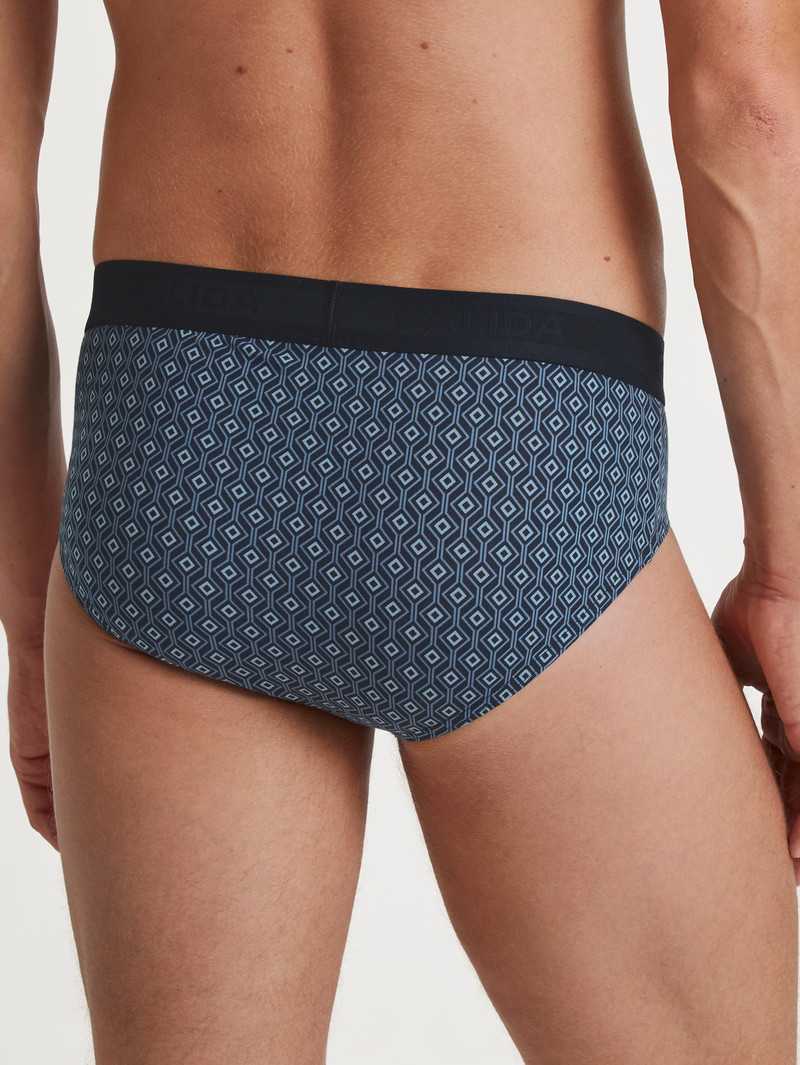 Dark Sapphire Calida Grafic Cotton Brief Men Underwear | XJGLF-9364