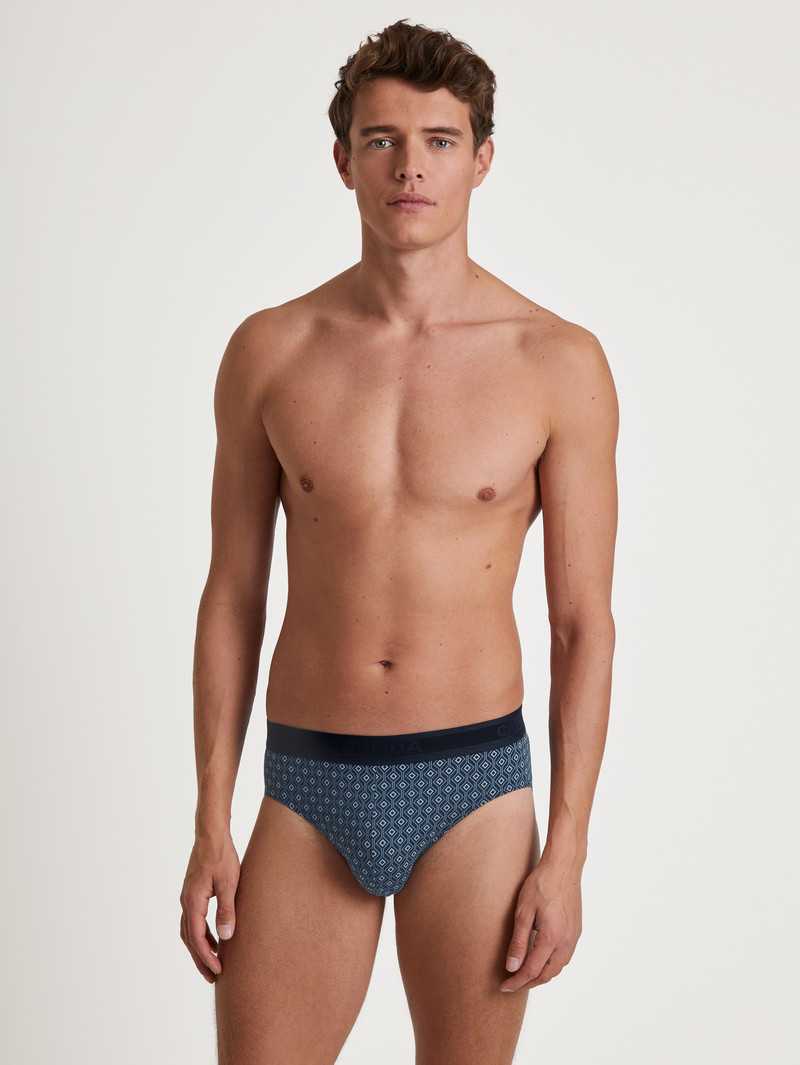 Dark Sapphire Calida Grafic Cotton Brief Men Underwear | XJGLF-9364