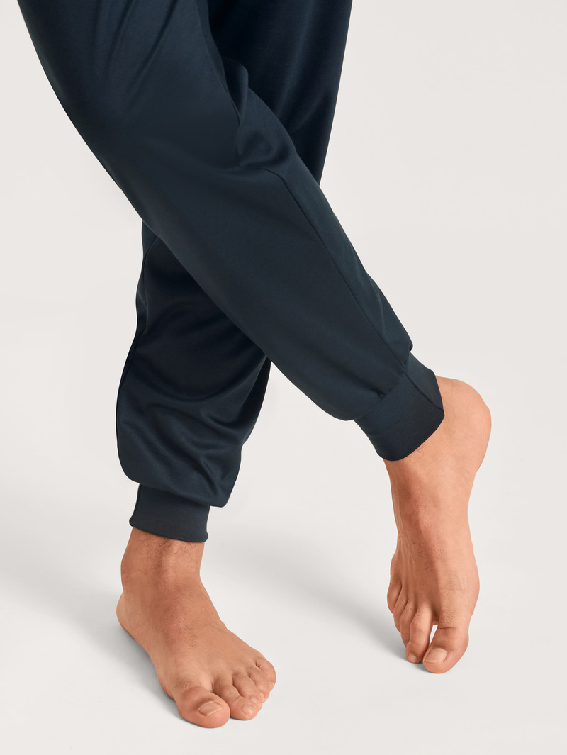 Dark Sapphire Calida Relax Selected 2 Pyjama With Cuff Men Sleepwear | INBSU-6250