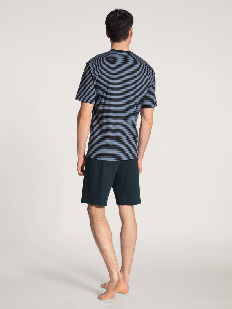 Dark Sapphire Calida Relax Streamline Short Pyjama Men Sleepwear | QIOYX-4071