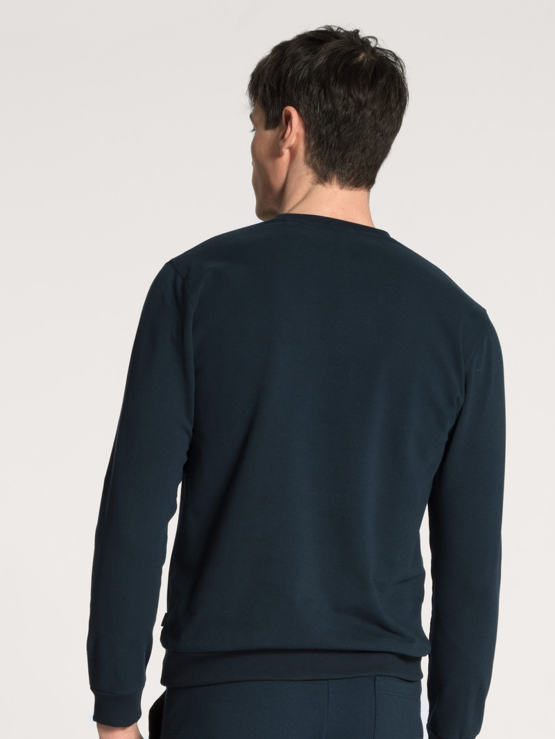 Dark Sapphire Calida Remix Basic Lounge Sweatshirt Men Loungewear | HMPIS-7895