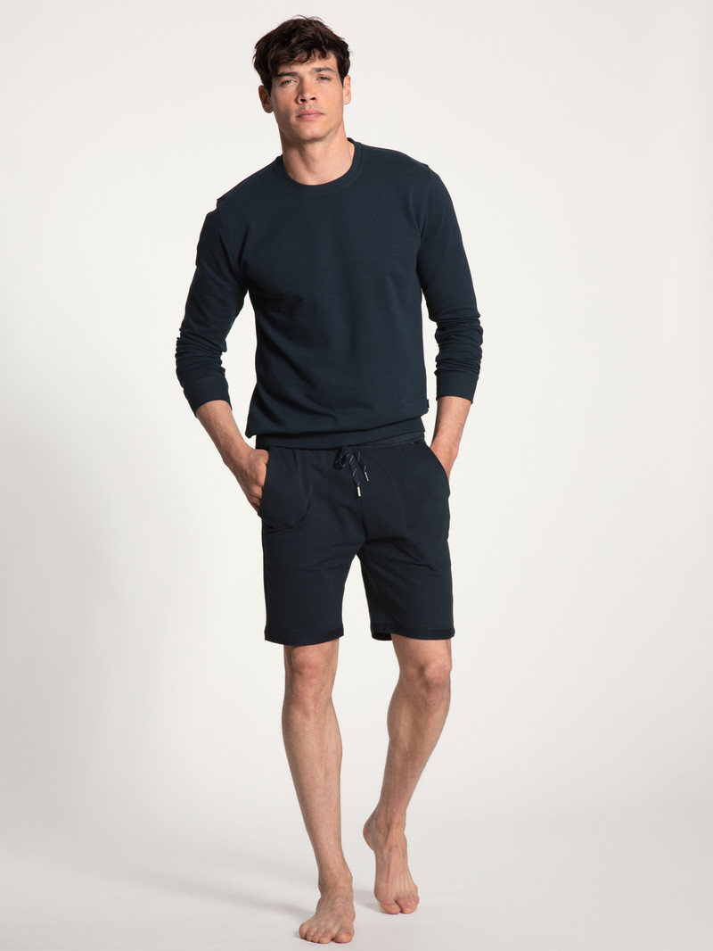 Dark Sapphire Calida Remix Basic Lounge Bermudas Men Loungewear | VYPBF-8415