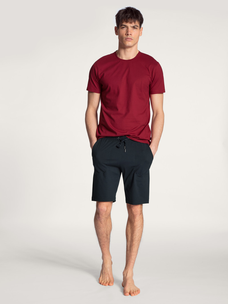 Dark Sapphire Calida Remix Basic Sleep Bermudas Men Sleepwear | SPIDJ-4961