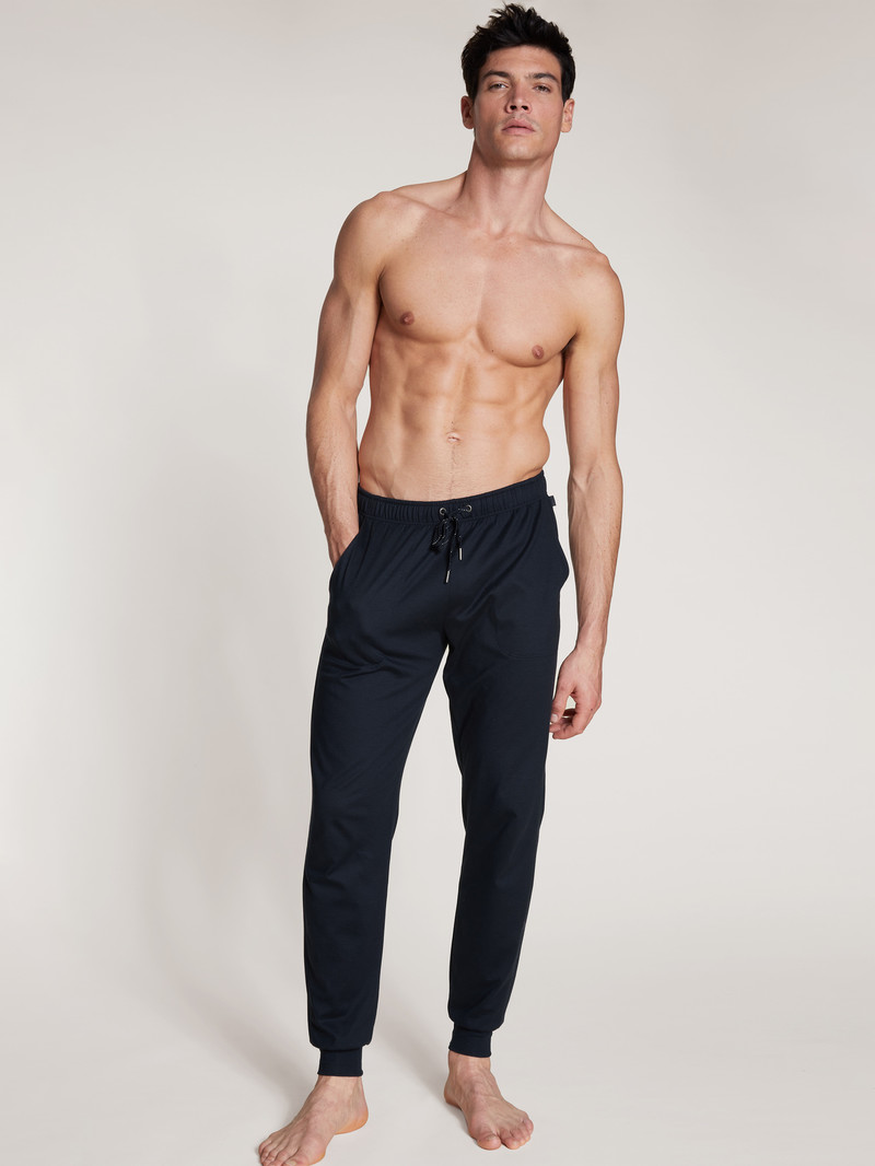 Dark Sapphire Calida Remix Basic Sleep Pants Men Sleepwear | FXVHS-0493