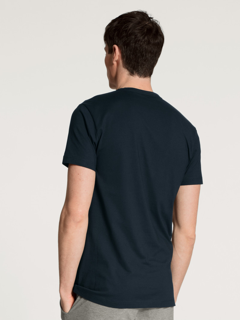 Dark Sapphire Calida Remix Basic Sleep T-shirt Men Sleepwear | DFRUP-4172