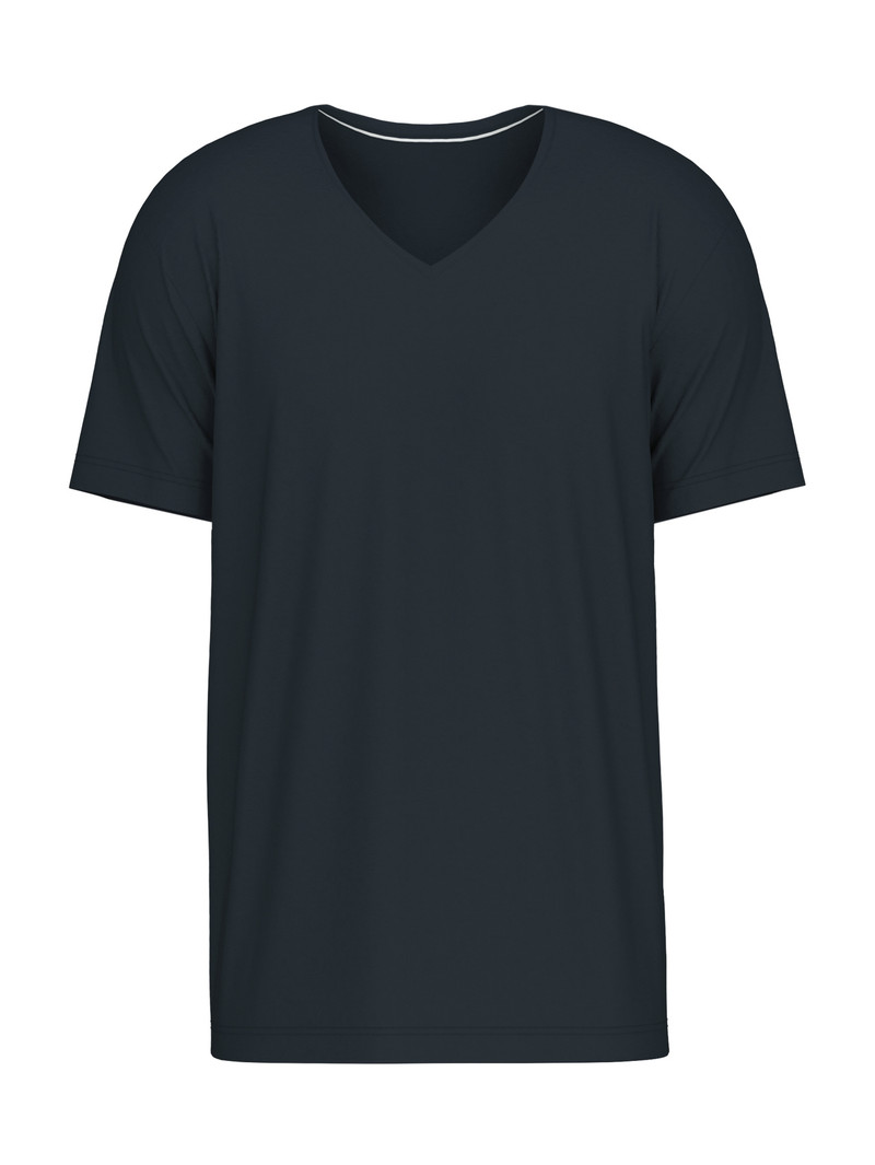 Dark Sapphire Calida Remix Basic Sleep V-shirt Men Sleepwear | GXRPM-4315