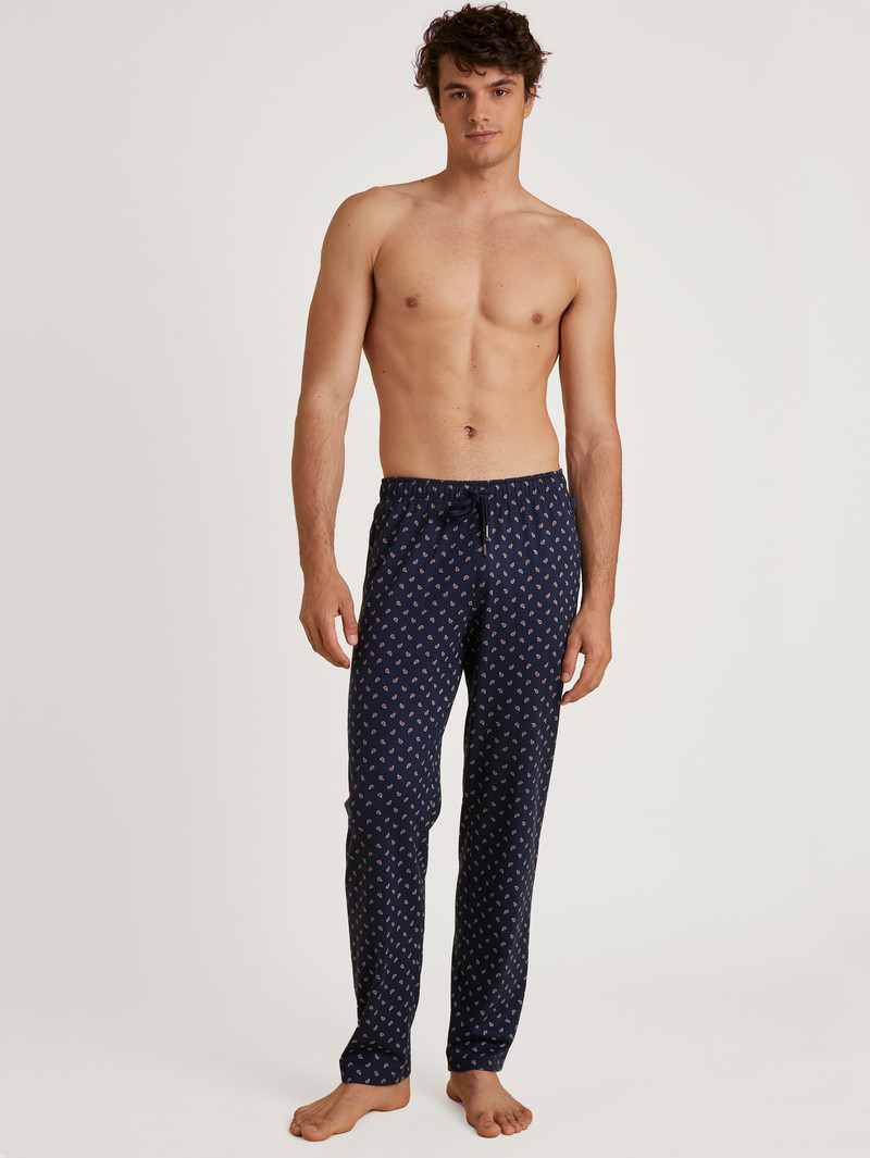 Dark Sapphire Calida Special Long Pants With Side Pockets Men Sleepwear | JKSND-1294