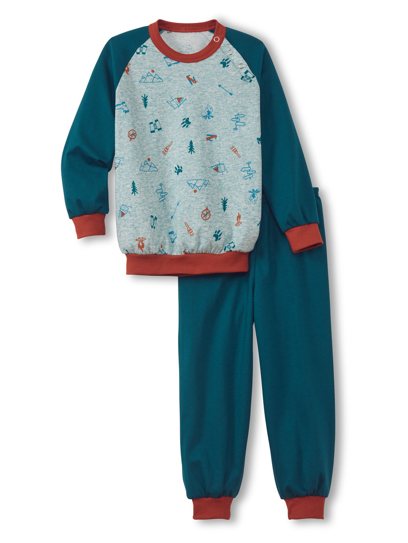 Deep Dive Petrol Calida Toddlers Scout Pyjama With Cuff Kids\' Pyjama | YRXSJ-7246