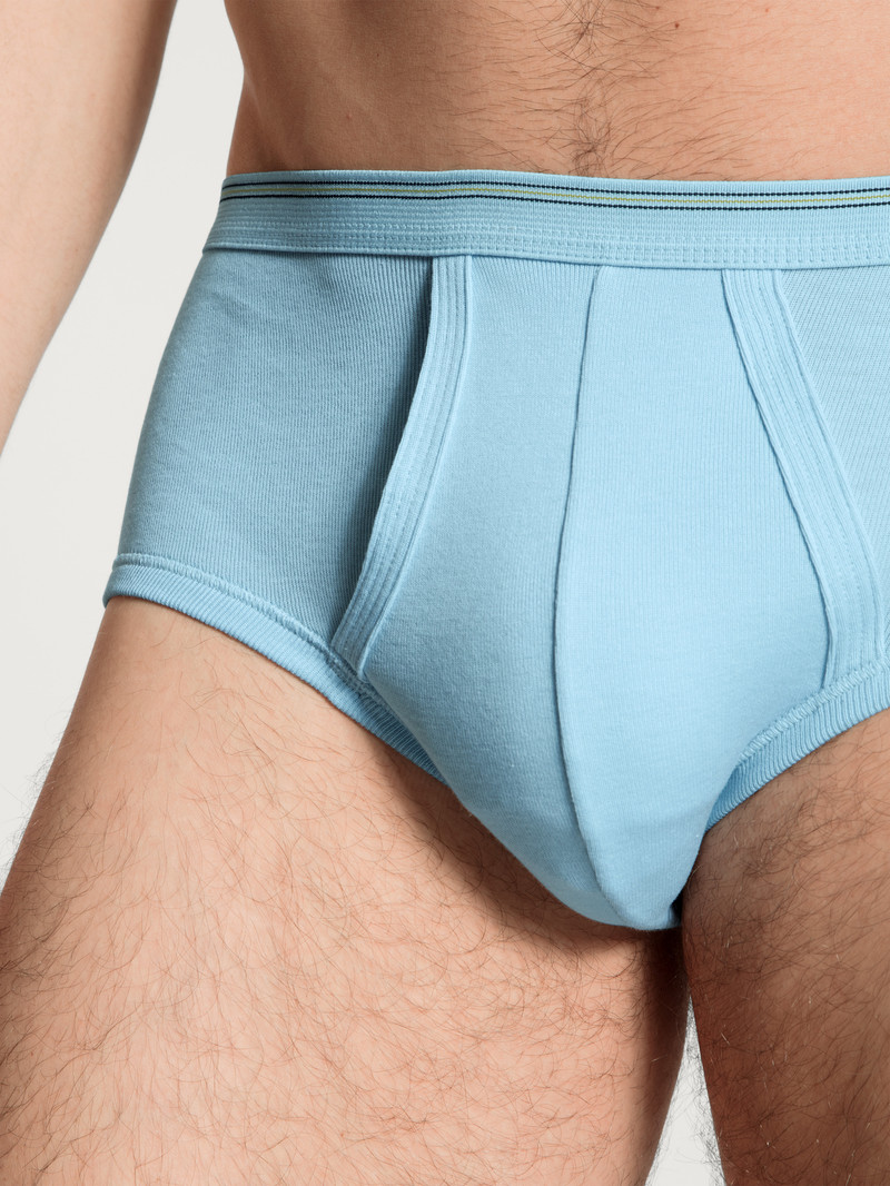 Eisblau Calida Twisted Cotton Classic Brief With Fly Men Underwear | XDRZH-4682