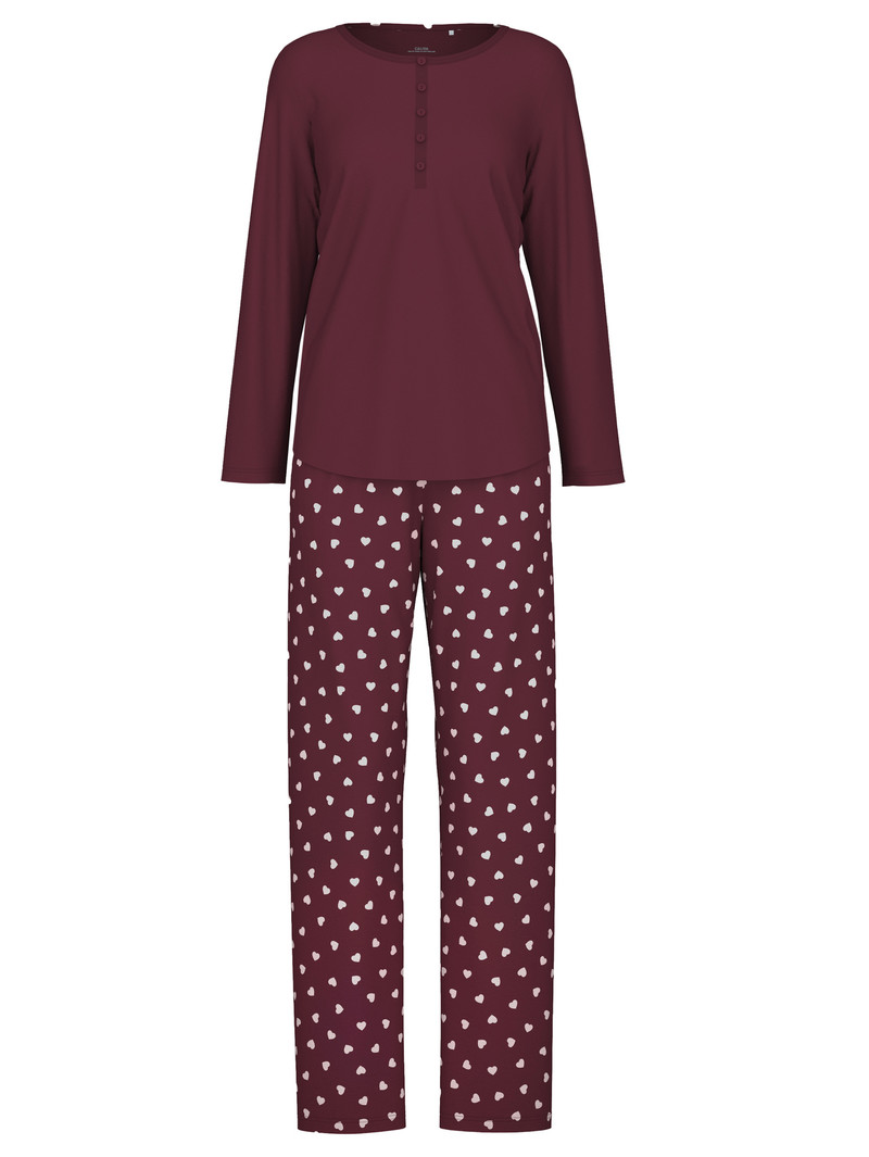 English Red Calida Lovely Nights Pyjama Women Sleepwear | YXIVE-9067