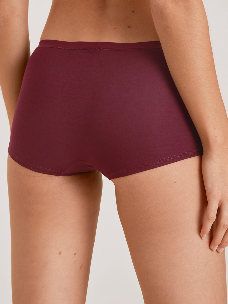 English Red Calida Natural Comfort Shorty Regular Cut Women Underwear | GKVHP-5920