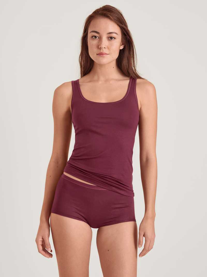 English Red Calida Natural Comfort Tank Top Women Underwear | YOHTK-3467