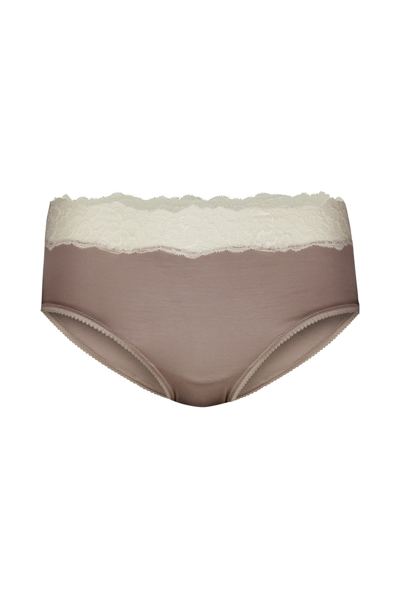 Etherea Taupe Calida Glamorous Lace Panty Women Underwear | QGCBI-3584