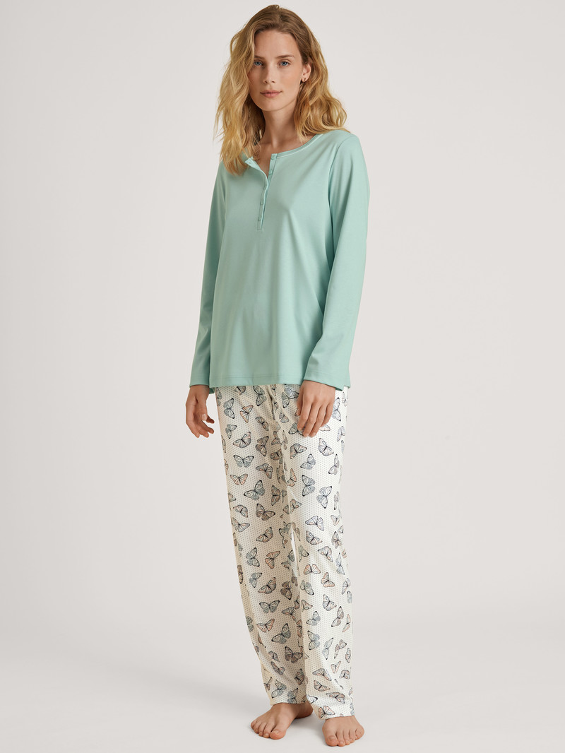 Glacier Blue Calida Night Lovers Pyjama Women Sleepwear | ZDTOQ-9576