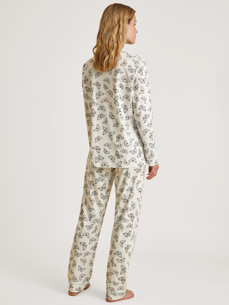 Glacier Blue Calida Night Lovers Pyjama Buttoned Women Sleepwear | UAFZW-1698