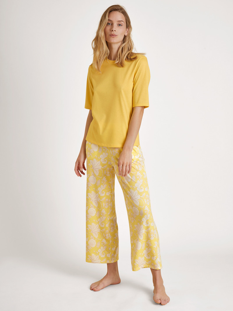 Golden Cab Yellow Calida Favourites Light Shirt Short Sleeve Women Loungewear | IWSZA-0967