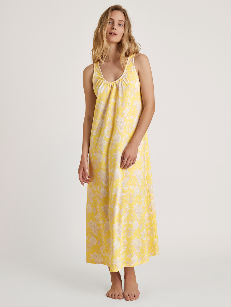 Golden Cab Yellow Calida Favourites Light Sleepshirt, Length 125 Cm Women Sleepwear | BLXIV-7842