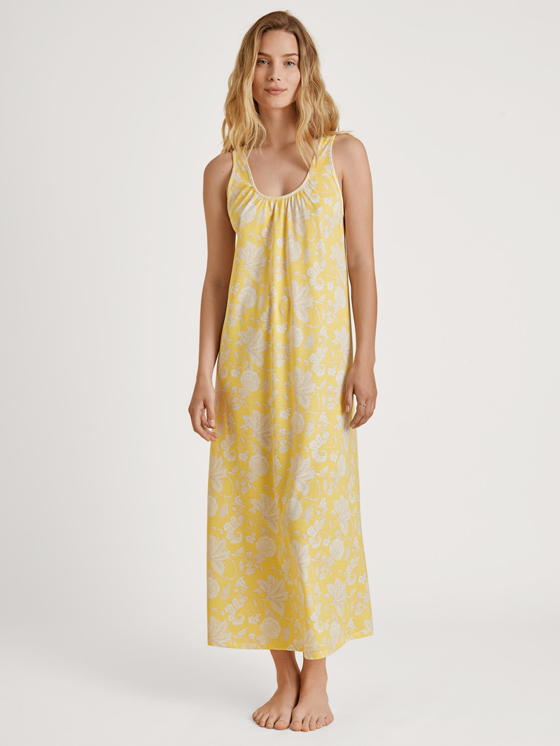 Golden Cab Yellow Calida Favourites Light Sleepshirt, Length 125 Cm Women Sleepwear | BLXIV-7842